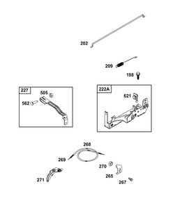 Controls Group Diagram and Parts List for 09P702-0234-H5 020000 - 09Z999 Briggs and Stratton Engine